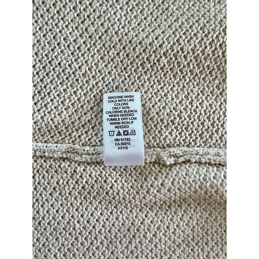 Maurices Women's Size S/M Cream Open Front Sleeveless Cardigan Boho Hippie Vest - Picture 8 of 8